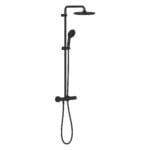 Grohe Tempesta System 250 Duvara Monte Termostatik Bataryalı Duş Sistemi, Mat Siyah