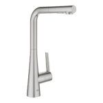 Grohe Zedra Tek Kumandalı Eviye Bataryası, Paslanmaz Çelik