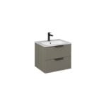 Isvea Liv Lavabo Ünitesi, Çift Çekmeceli, Siyah Kulplu, 60 cm, Lava