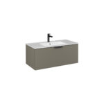 Isvea Liv Lavabo Ünitesi, Tek Çekmeceli, Siyah Kulplu, 100 cm, Lava