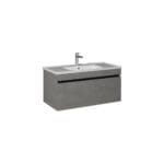 Isvea Trio+ Lavabo Ünitesi, Tek Çekmeceli, 100 cm, Retro Gümüş