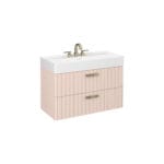 Isvea Vea Lavabo Ünitesi, Fırçalı Altın Kulplu, 100 cm, Rosa