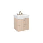 Isvea Vea Lavabo Ünitesi, Fırçalı Altın Kulplu, 60 cm, Koyu Bej
