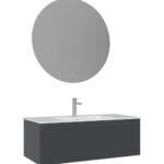 Orka Olbia Banyo Dolabı Takımı, 100 cm, Mat Antrasit