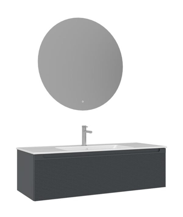 Orka Olbia Banyo Dolabı Takımı, 120 cm, Mat Antrasit