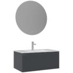 Orka Olbia Banyo Dolabı Takımı, 80 cm, Mat Antrasit