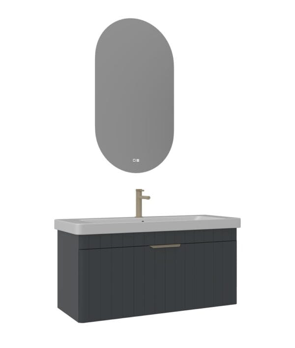 Orka Procida Banyo Dolabı Takımı, 105 cm, Mat Antrasit