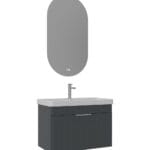 Orka Procida Banyo Dolabı Takımı, 85 cm, Mat Antrasit