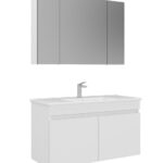 Orka Tivoli Banyo Dolabı Takımı, 100 cm, Mat Beyaz