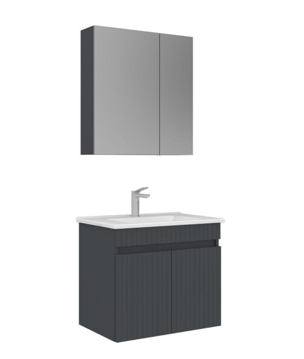 Orka Tivoli Banyo Dolabı Takımı, 65 cm, Mat Antrasit