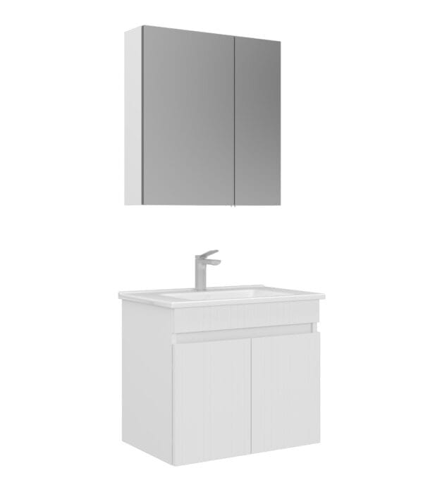 Orka Tivoli Banyo Dolabı Takımı, 65 cm, Mat Beyaz