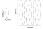 Pukka Tile Açık Gri Elongated HexagonPorselen Mozaik - Görsel 2