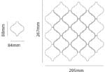 Pukka Tile Duman Mavisi Arabesque Porselen Mozaik - Görsel 2