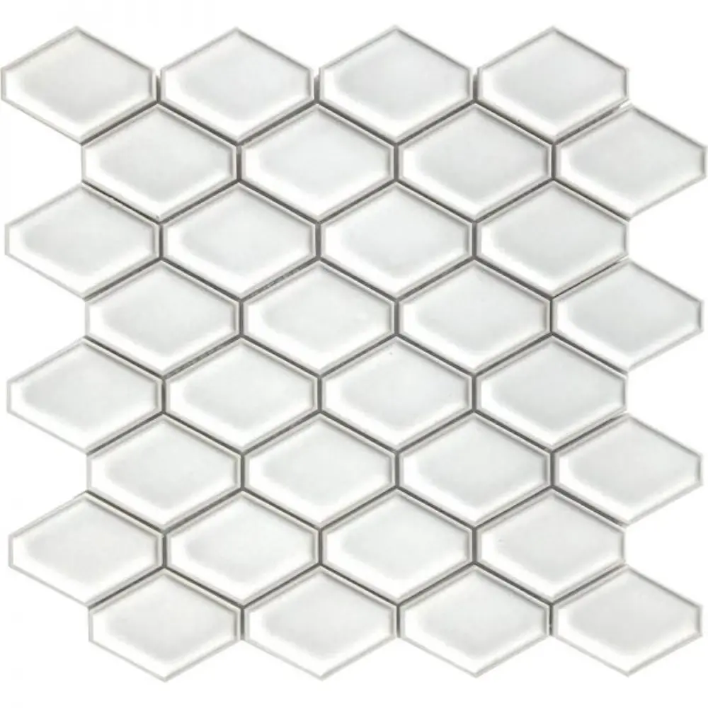 pukka-tile-beyaz-clipped-diamond-porselen-mozaik.webp Pukka Tile Beyaz Clipped Diamond Porselen Mozaik - Görsel 1