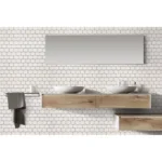 Pukka Tile Beyaz Horizon Porselen Mozaik - Görsel 2