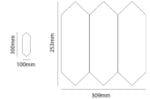 Pukka Tile Beyaz Large Picket Porselen Mozaik - Görsel 3
