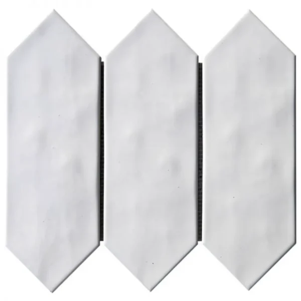 Pukka Tile Beyaz Large Picket Porselen Mozaik