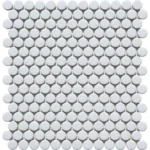 Pukka Tile Beyaz Penny Round Porselen Mozaik