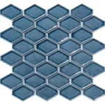 Pukka Tile Duman Mavisi Clipped Diamond Porselen Mozaik