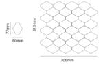 Pukka Tile Füme Clipped Diamond Porselen Mozaik - Görsel 2