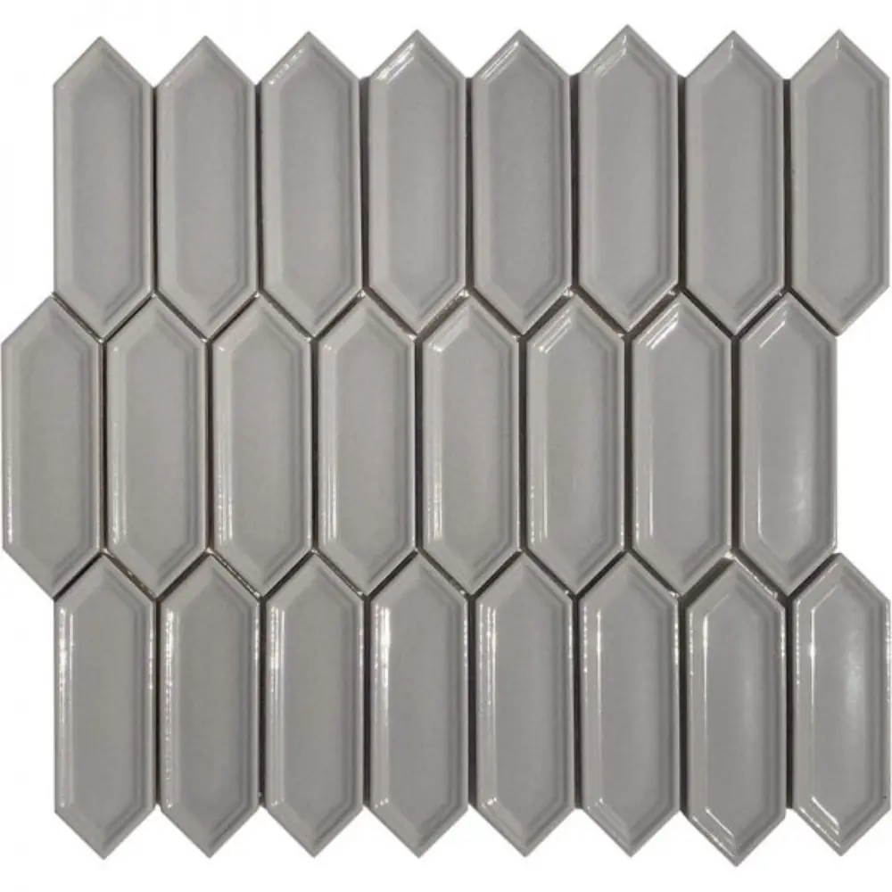 pukka-tile-gri-small-picket-porselen-mozaik.webp Pukka Tile Gri Small Picket Porselen Mozaik - Görsel 1
