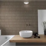 Pukka Tile Kahve Rengi Small Picket Porselen Mozaik - Görsel 2