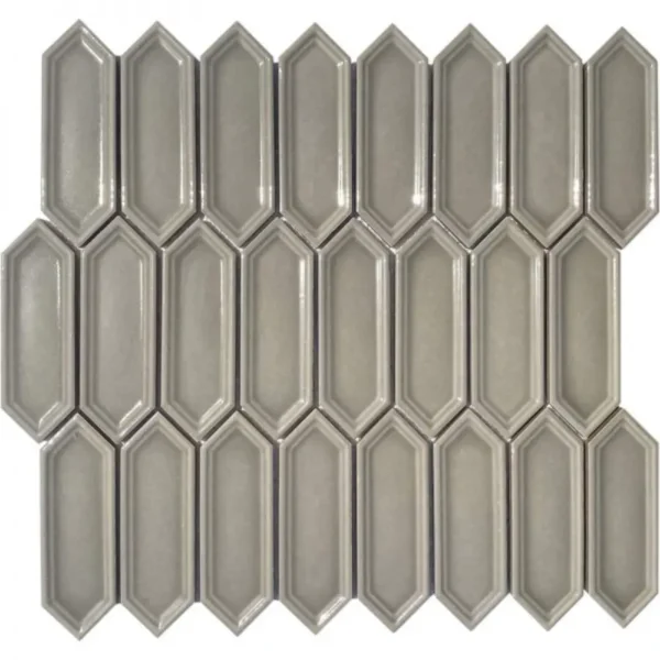 Pukka Tile Kahve Rengi Small Picket Porselen Mozaik