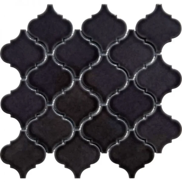 Pukka Tile Koyu Vizon Arabesque Porselen Mozaik