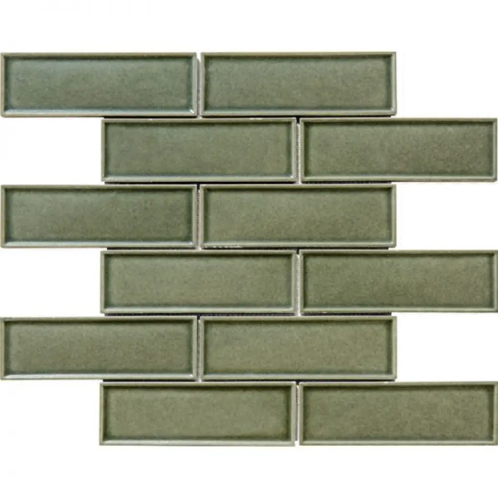 pukka-tile-yesil-2x6-bevelled-brick-porselen-mozaik.webp Pukka Tile Yeşil 2x6 Bevelled Brick Porselen Mozaik - Görsel 1