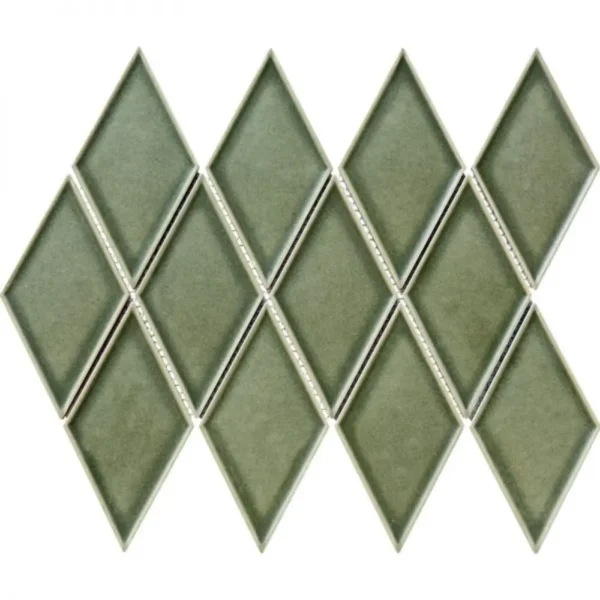 Pukka Tile Yeşil Harlequin Porselen Mozaik
