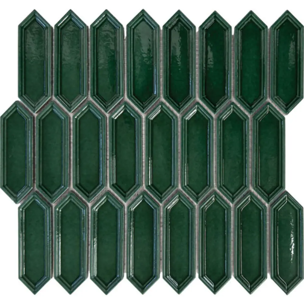 pukka-tile-zumrut-small-picket-porselen-mozaik.webp Pukka Tile Zümrüt Small Picket Porselen Mozaik - Görsel 1