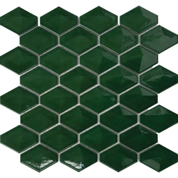 Pukka Tile Zümrüt Yeşili Solid Signature Porselen Mozaik