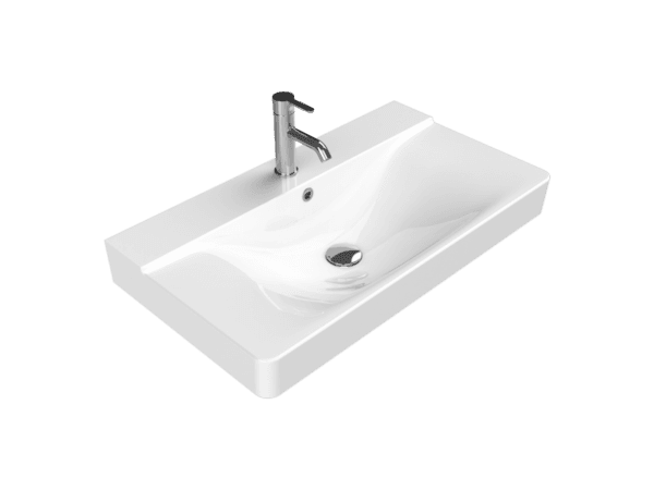 Turkuaz Yeni Mona Etajerli Lavabo 80x45 cm