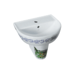 Turkuaz Yumurcak Lavabo 35x45 + Yumurcak Yarım Ayak