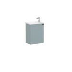 VitrA Root Classic Lavabo Dolabı, 45 cm, Bir Kapaklı, Dar, Köşeli Lavabo, Mat Fiyord Yeşili, Sol