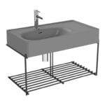 VitrA Equal Lavabo Ünitesi, 80 cm, Raflı, Gri Lavabolu - Görsel 2