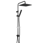 ECA Life Teleskobik Kolonlu Duş Sistemi 300X300 - Pvc Spiralli, Mat Siyah