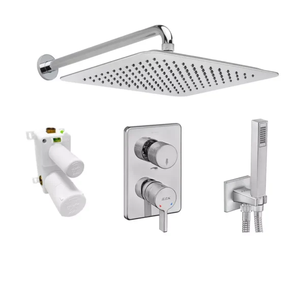 ECA Life Ankastre Duş Seti - 2 Yollu, Krom