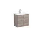 VitrA Root Flat Lavabo Dolabı, 60 cm, İki Kapaklı, Dar, Yuvarlak Lavabo, Cordoba - Görsel 3