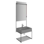 VitrA Equal Lavabo Ünitesi, 60 cm, Raflı, Gri Lavabolu - Görsel 2