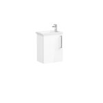 VitrA Root Flat Lavabo Dolabı, 45 cm, Bir Kapaklı, Dar, Köşeli Lavabo, Parlak Beyaz, Sol - Görsel 2