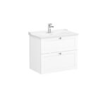 VitrA Root Classic Lavabo Dolabı, 80 cm, İki Çekmeceli, Klasik Lavabo, Mat Beyaz