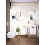 VitrA Sento Lavabo Dolabı, 50 cm, Bir Kapaklı, Dar, Aydınlatmalı, Mat Beyaz, Sol - Görsel 38