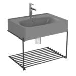 VitrA Equal Lavabo Ünitesi, 60 cm, Raflı, Gri Lavabolu - Görsel 3