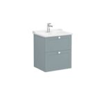 VitrA Root Classic Lavabo Dolabı, 60 cm, İki Çekmeceli, Klasik Lavabo, Mat Fiyord Yeşili