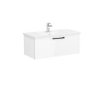 VitrA Root Flat Lavabo Dolabı, 100 cm, Bir Çekmeceli, Köşeli Lavabo, Parlak Beyaz - Görsel 2