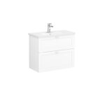 VitrA Root Classic Lavabo Dolabı, 80 cm, İki Çekmeceli, Dar, Yuvarlak Lavabo, Mat Beyaz