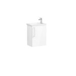 VitrA Root Flat Lavabo Dolabı, 45 cm, Bir Kapaklı, Dar, Köşeli Lavabo, Parlak Beyaz, Sağ - Görsel 3
