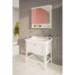 VitrA Valarte Dolaplı Ayna, 80 cm, Üç Kapaklı, Mat Beyaz - Görsel 4