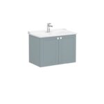 VitrA Root Classic Lavabo Dolabı, 80 cm, İki Kapaklı, Klasik Lavabo, Mat Fiyord Yeşili